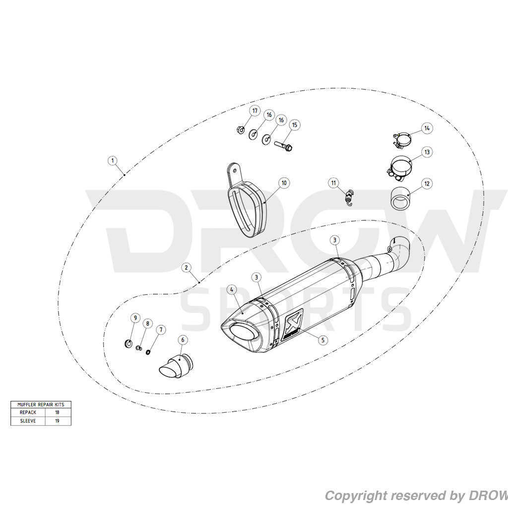 Akrapovic Carbon Slip-On Exhaust - Yamaha R3 2015 Microfiche Breakdown