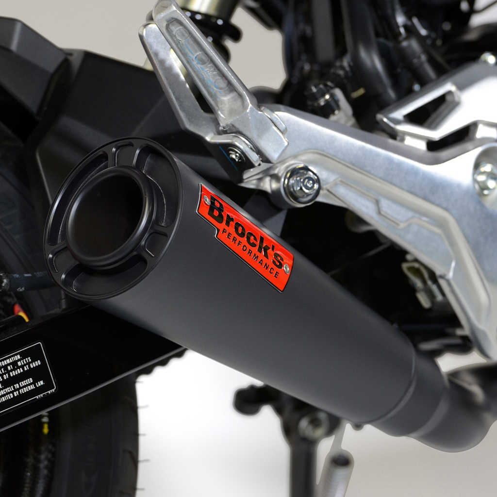 Brocks Honda Grom 2017 ShortMeg 2 Full Exhaust System Black Ceramic