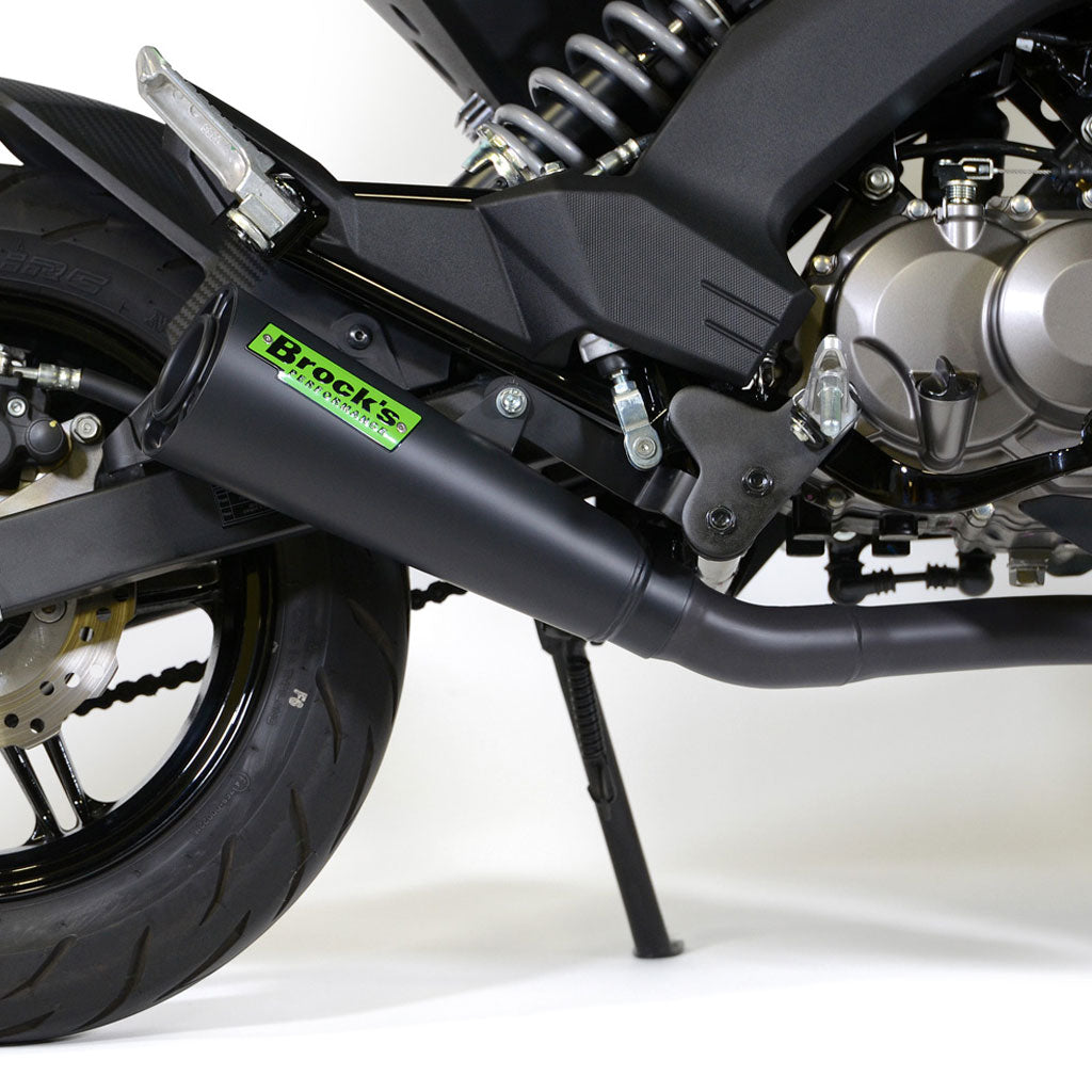 Brocks ShortMeg 2 Full Exhaust Kawasaki Z125 Pro Black Ceramic