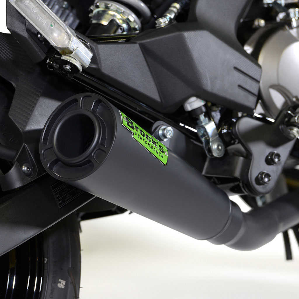 Brocks ShortMeg 2 Exhaust System Kawasaki Z125 Pro Black Ceramic