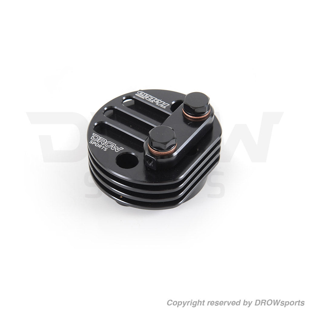 Hobao x DROW Cam Cover Oil Bypass Plate - Black