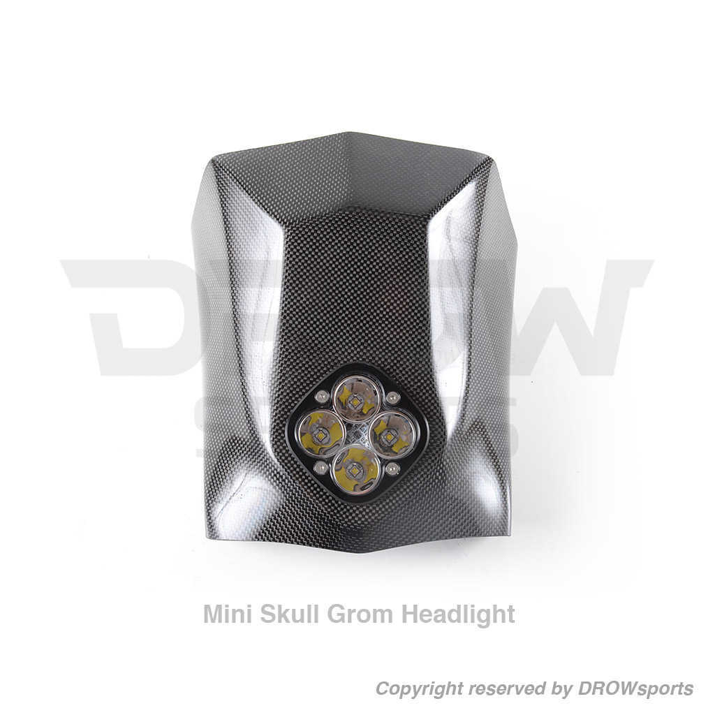 DROWsports Grom 125 Carbon Fiber Race Face Head Light Kit