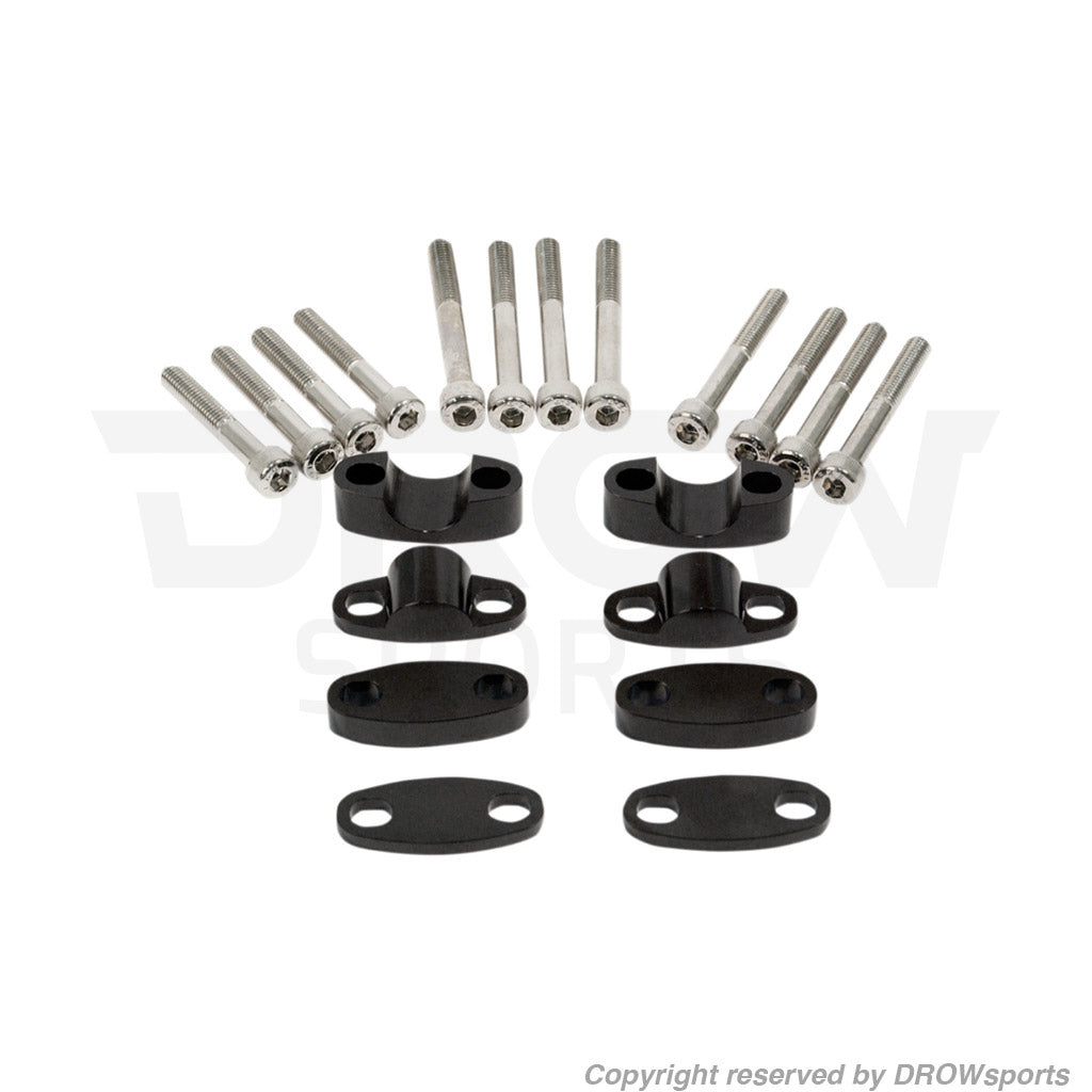 EMGO Aluminum Handlebar Riser Kit - 7/8" - Black