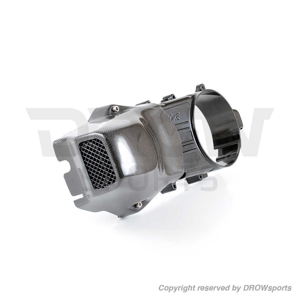 GY6 variator cover with carbon fiber ram air scoop