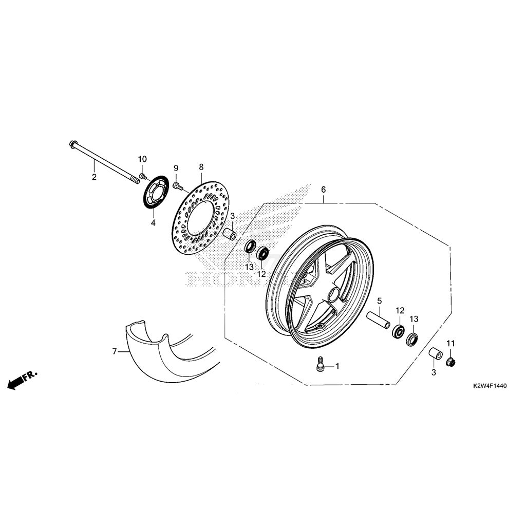 OEM Honda Grom Front Wheel Spacer Collar #3