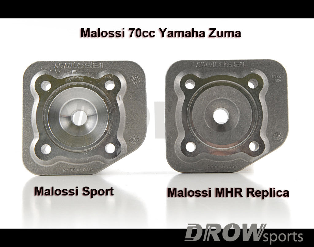 Malossi 70cc MHR Replica Cylinder Head VS Regular Sport