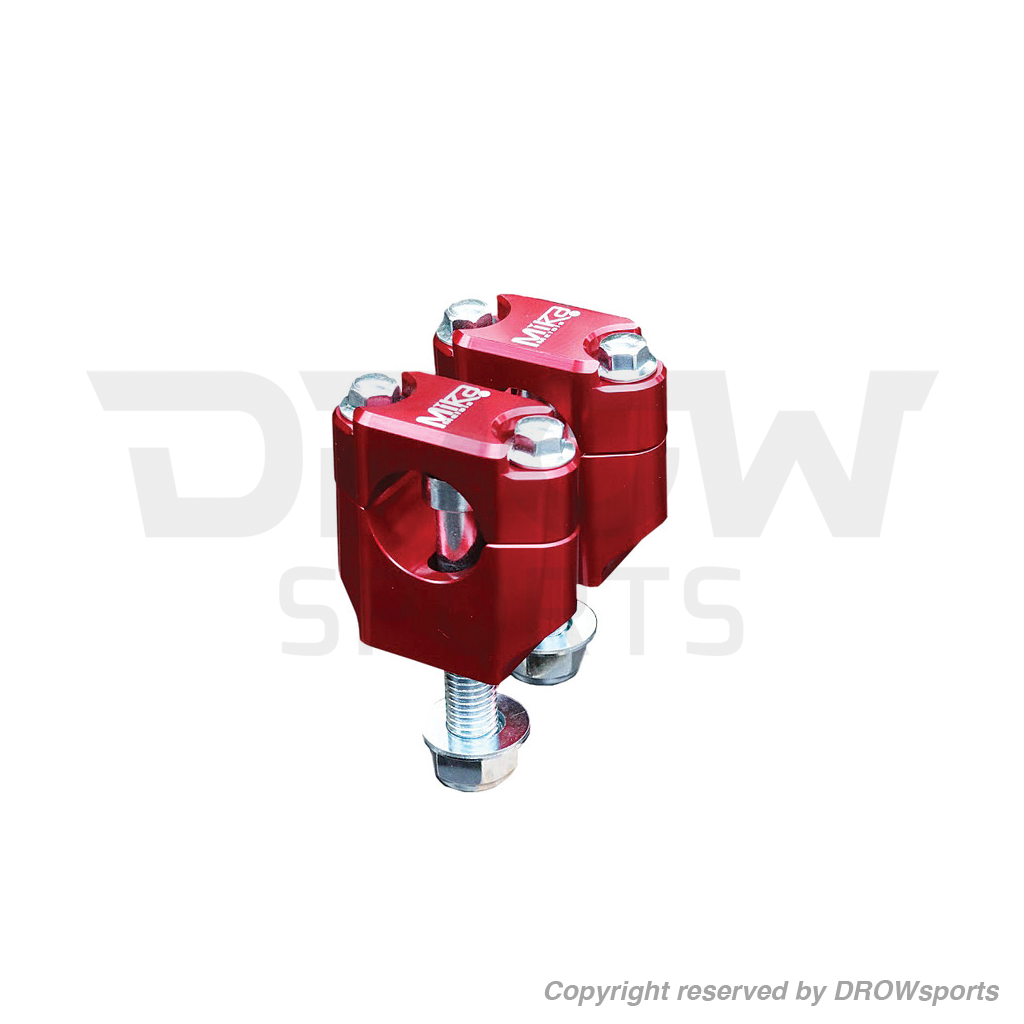 Red Mika Metals Rubber Mounted Clamps 7/8"
