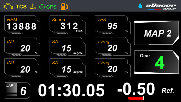 aRacer Race Dash Panel 2