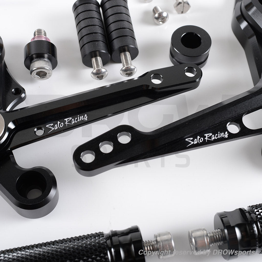 Sato Racing Rearsets Honda Grom 125 - Street ('17+) - Black