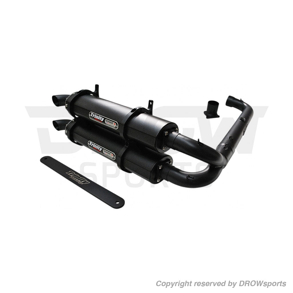 Trinity Racing Cerakote Dual Full System Exhaust Polaris RZR XP Turbo