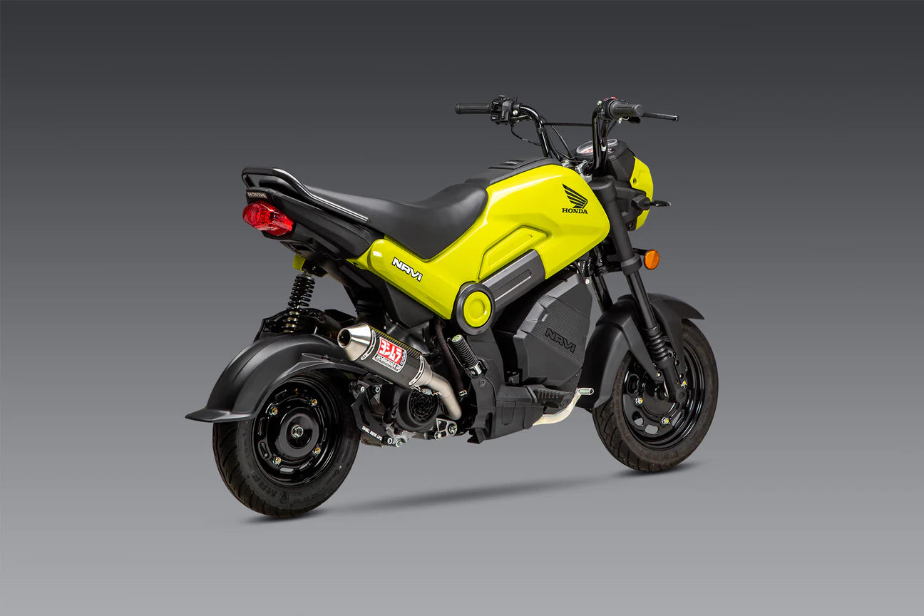 Yoshimura Race Mini RS-2 Works Finish Stainless Full System with Carbon Muffler- Honda Navi 110 2022