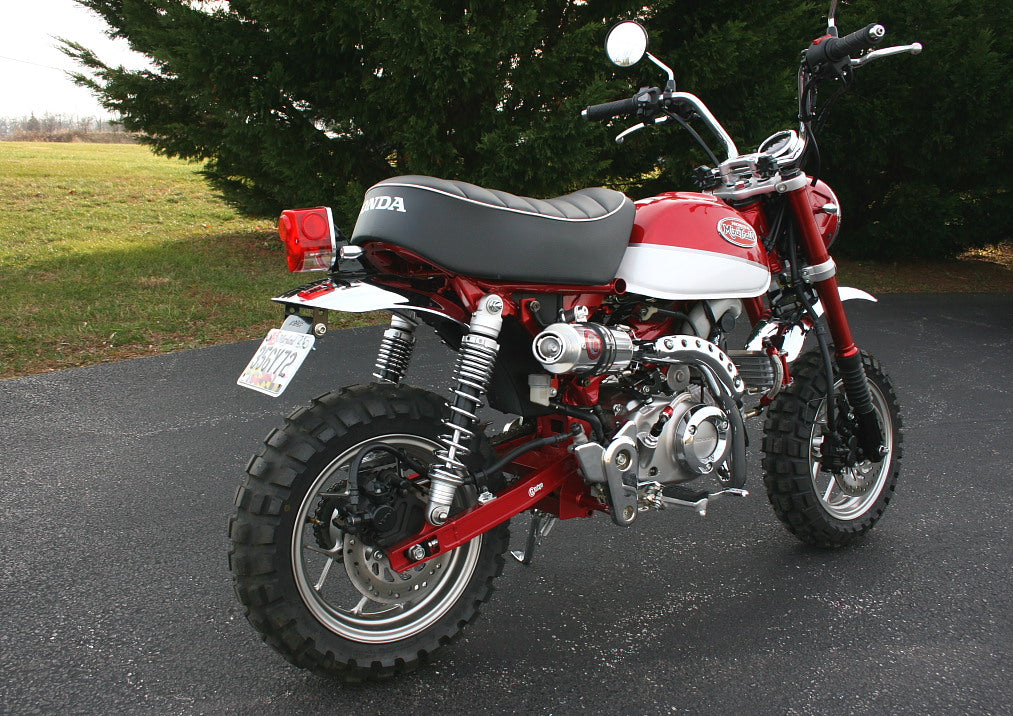 TBparts Honda Monkey 125 Rear Shock Set, 330mm Chrome