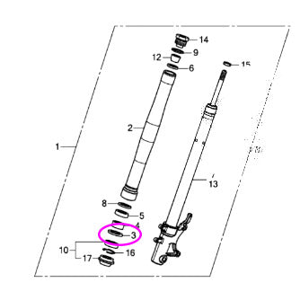 OEM Honda Grom/Monkey Fork Back-up Ring #3