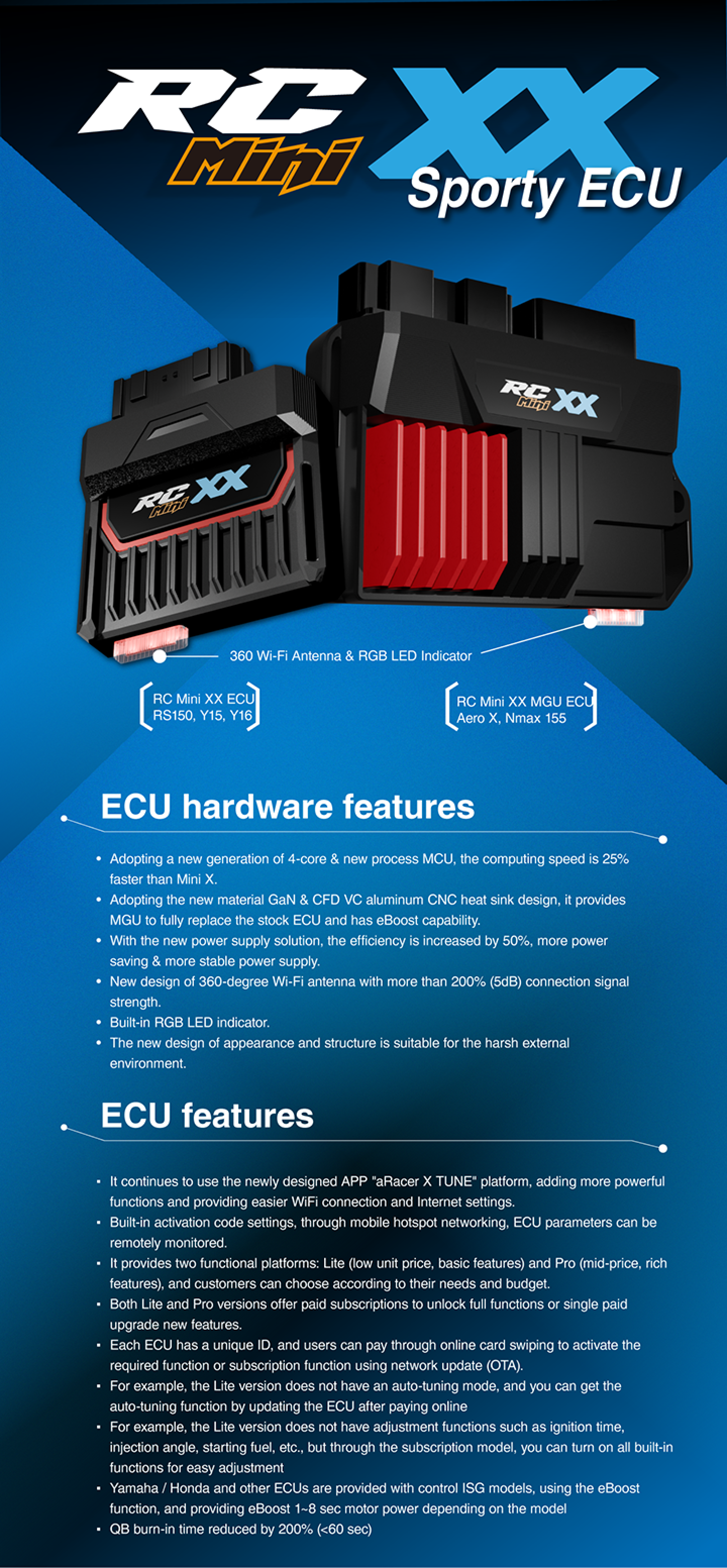 aRacer RC Mini XX - Yamaha Zuma 125 ('09-15)