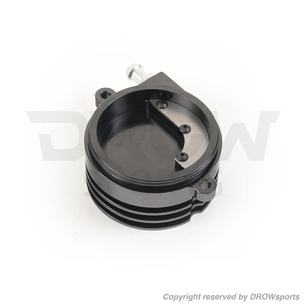 HoBao x DROW Collaboration Honda Grom Billet Cam Gear Cover with built-in heatsink and vented baffle