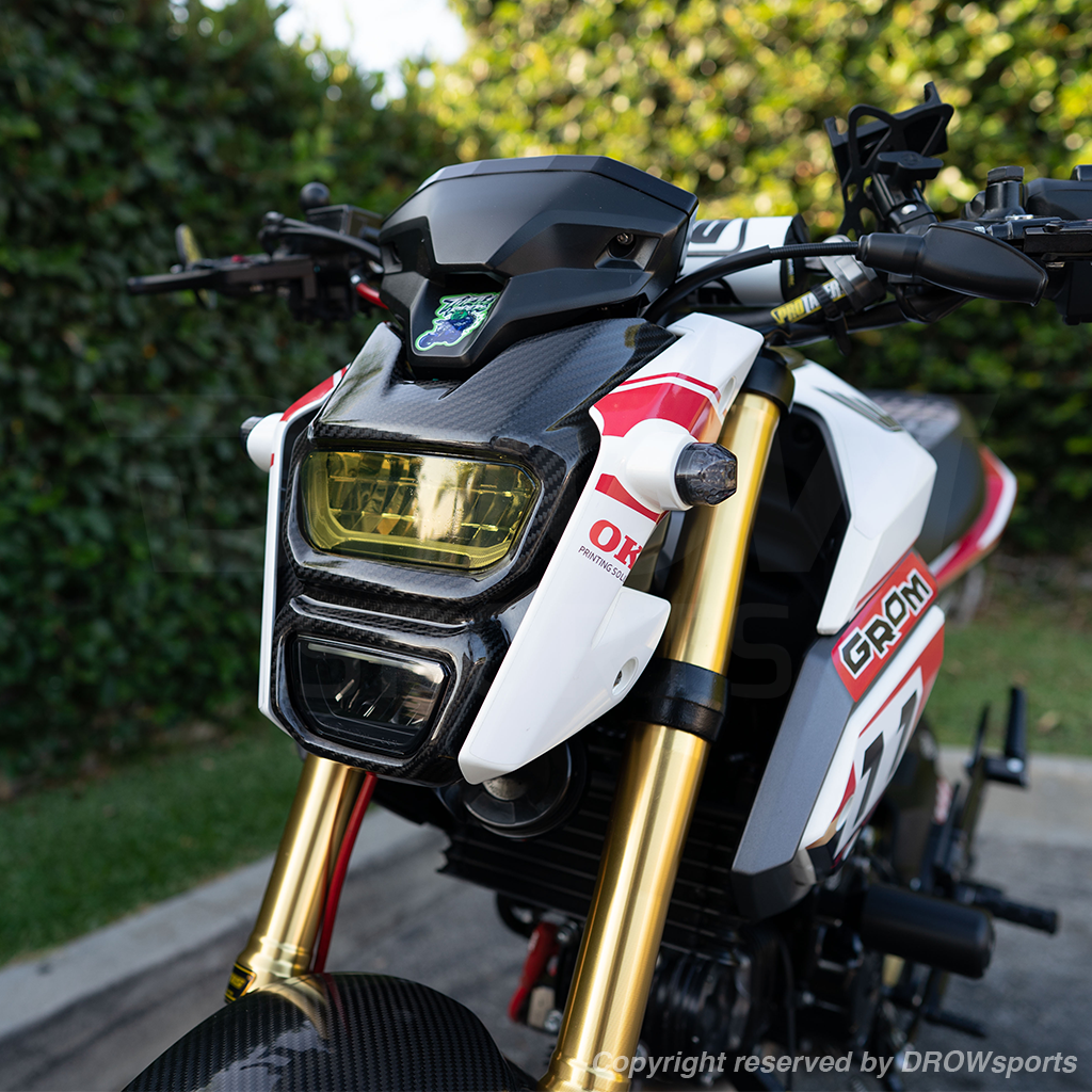 Honda Grom Carbon Fiber Front Head Light Cover