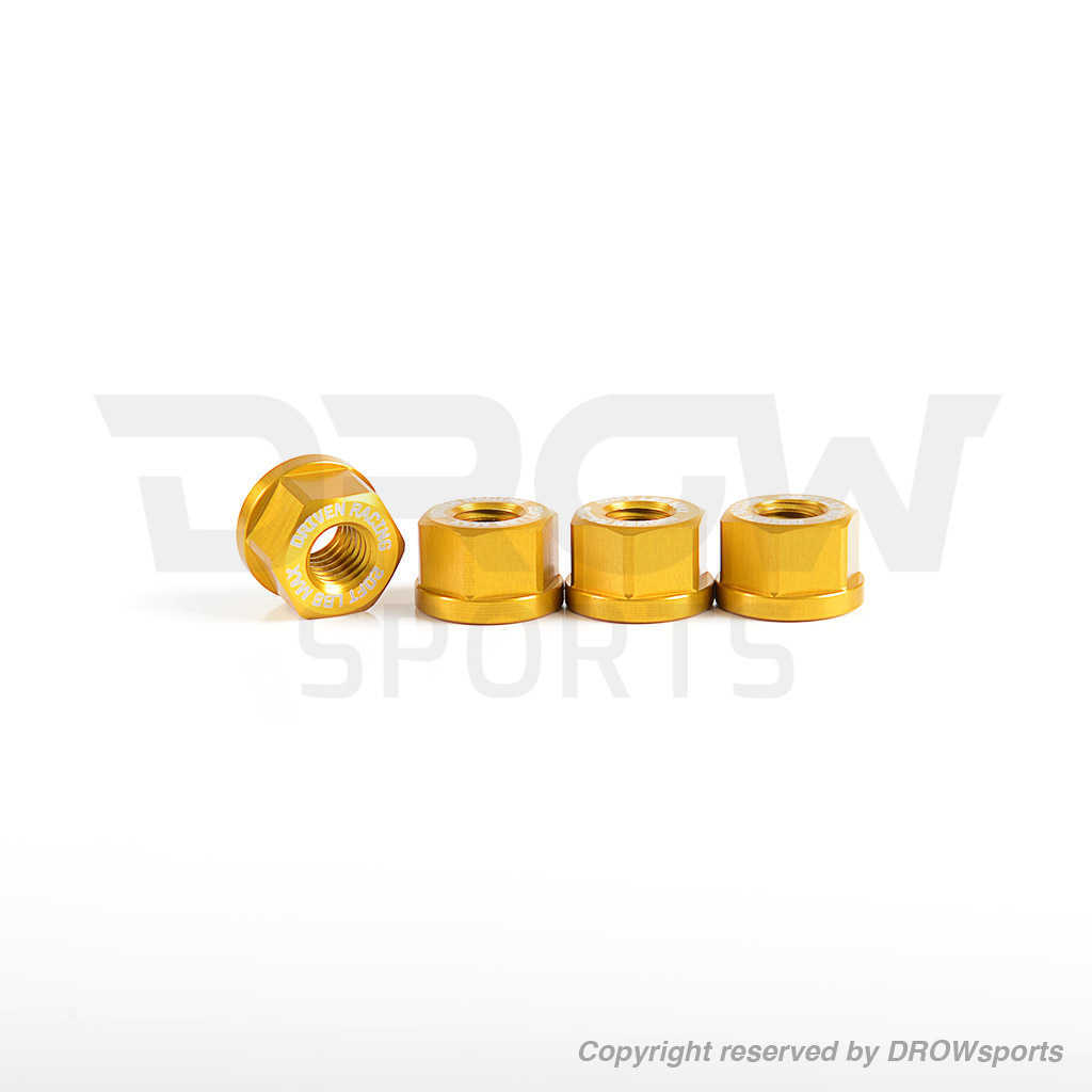 Gold Honda Grom Sprocket Nuts from Driven Racing