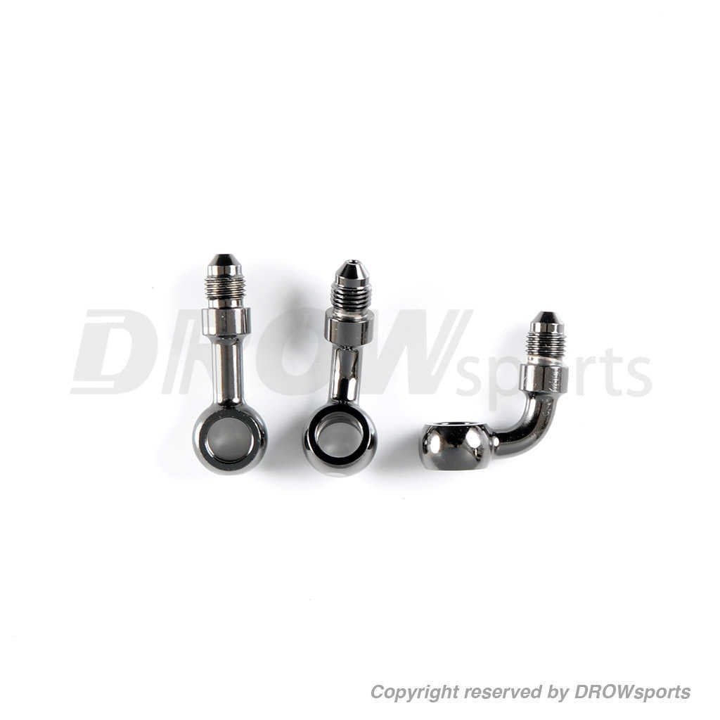Universal Black Brake Line Banjo Fittings (AN-3) 