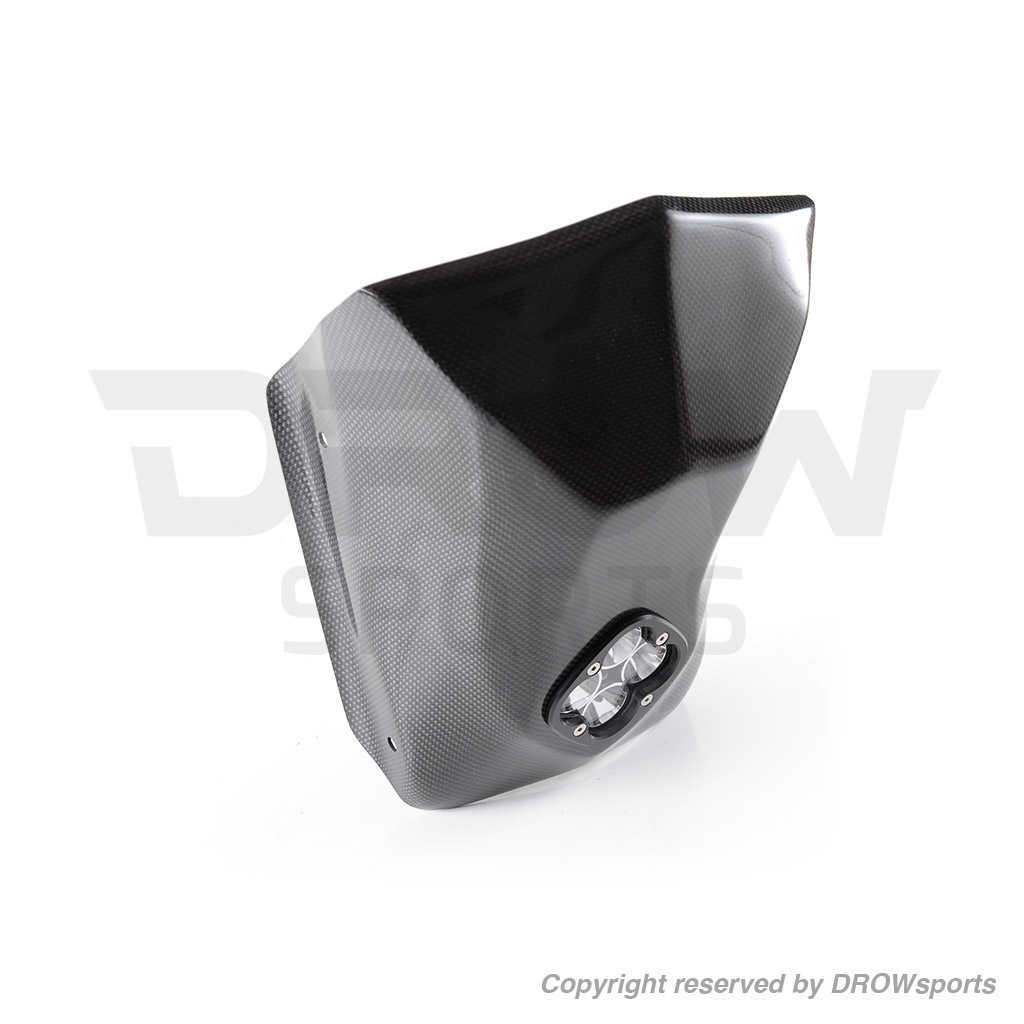 DROWsports Honda Grom 125 Carbon Fiber "Skull" Head Light Kit 