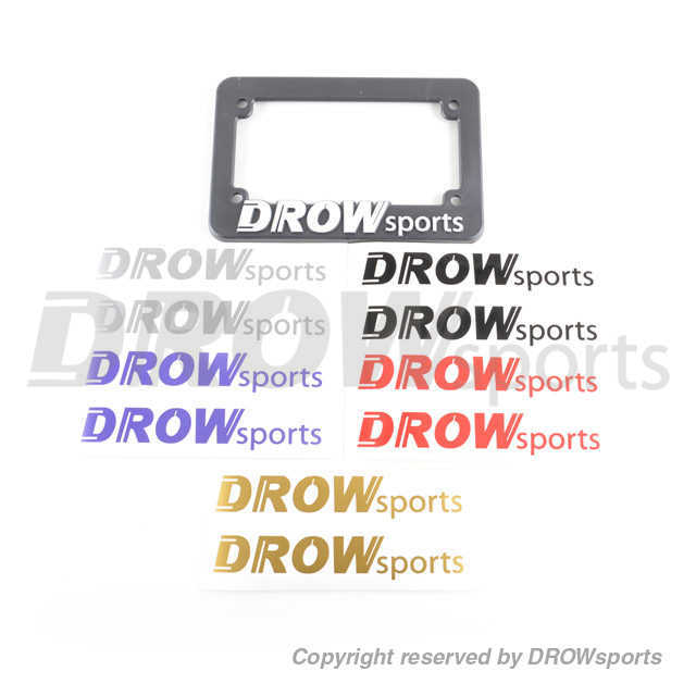 DROWsports License Plate Frame + DROWsports 4.5" Sticker Kit 