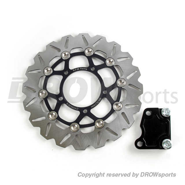 DROWsports Yamaha Zuma125 Brake Rotor Kit - 260mm Slotted Rotor 