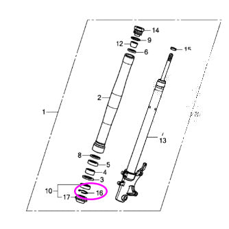 OEM Honda Grom/Monkey Fork, Snap Ring #16