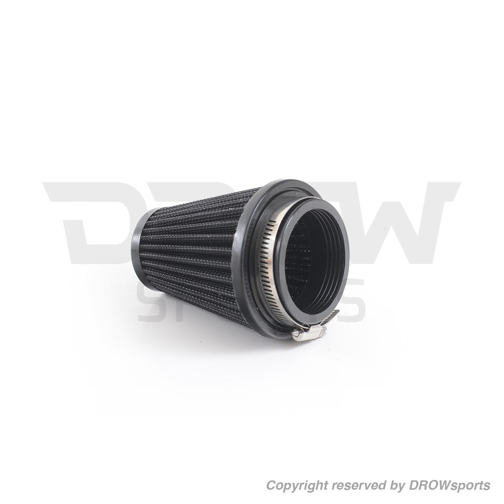 DROWsports all black Stealth Universal Cone Air Filter 57mm or 2.25" ID