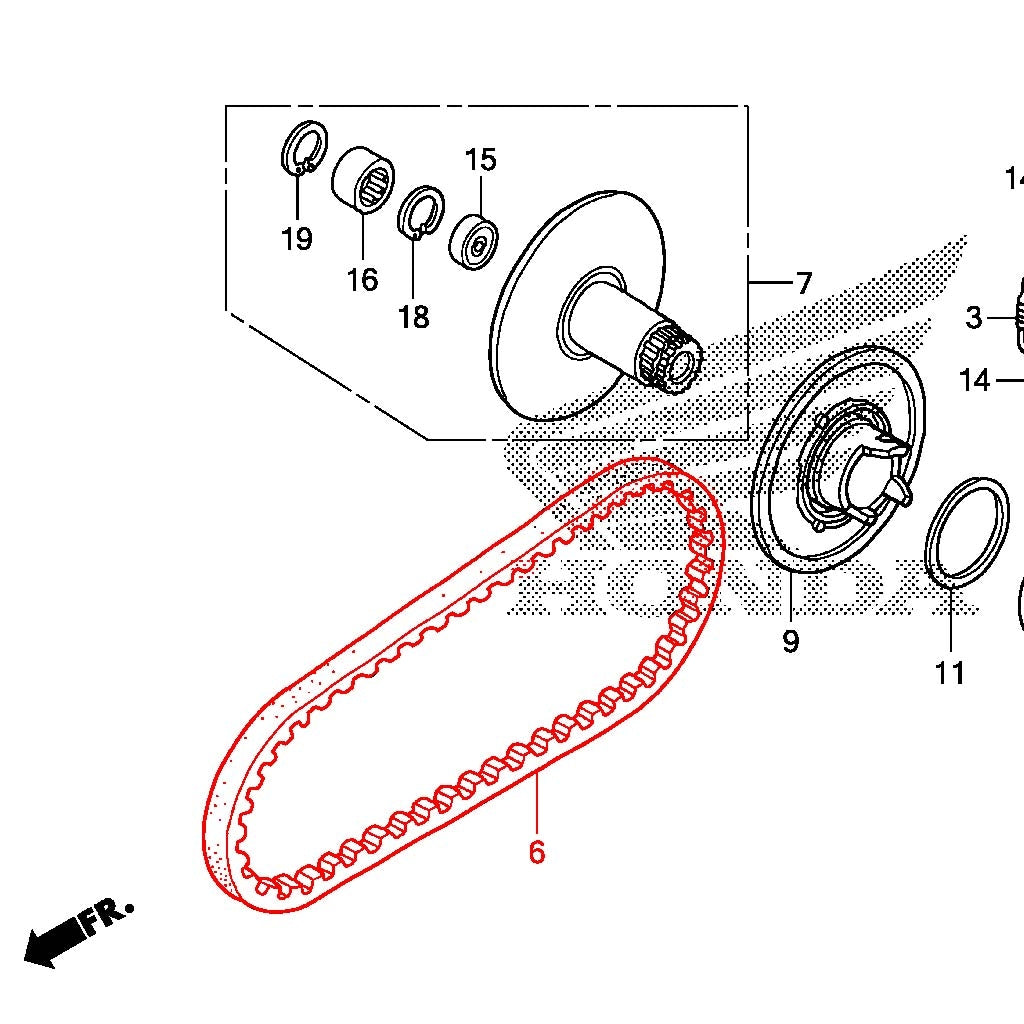 Honda Metropolitan OEM CVT Drive Belt Microfiche