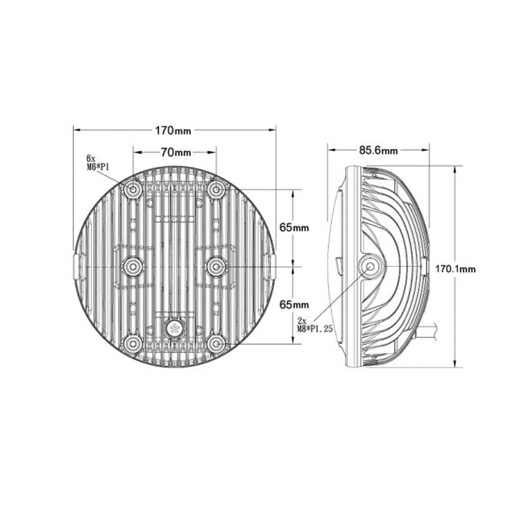 KOSO Thunderbolt Measurement Diagram