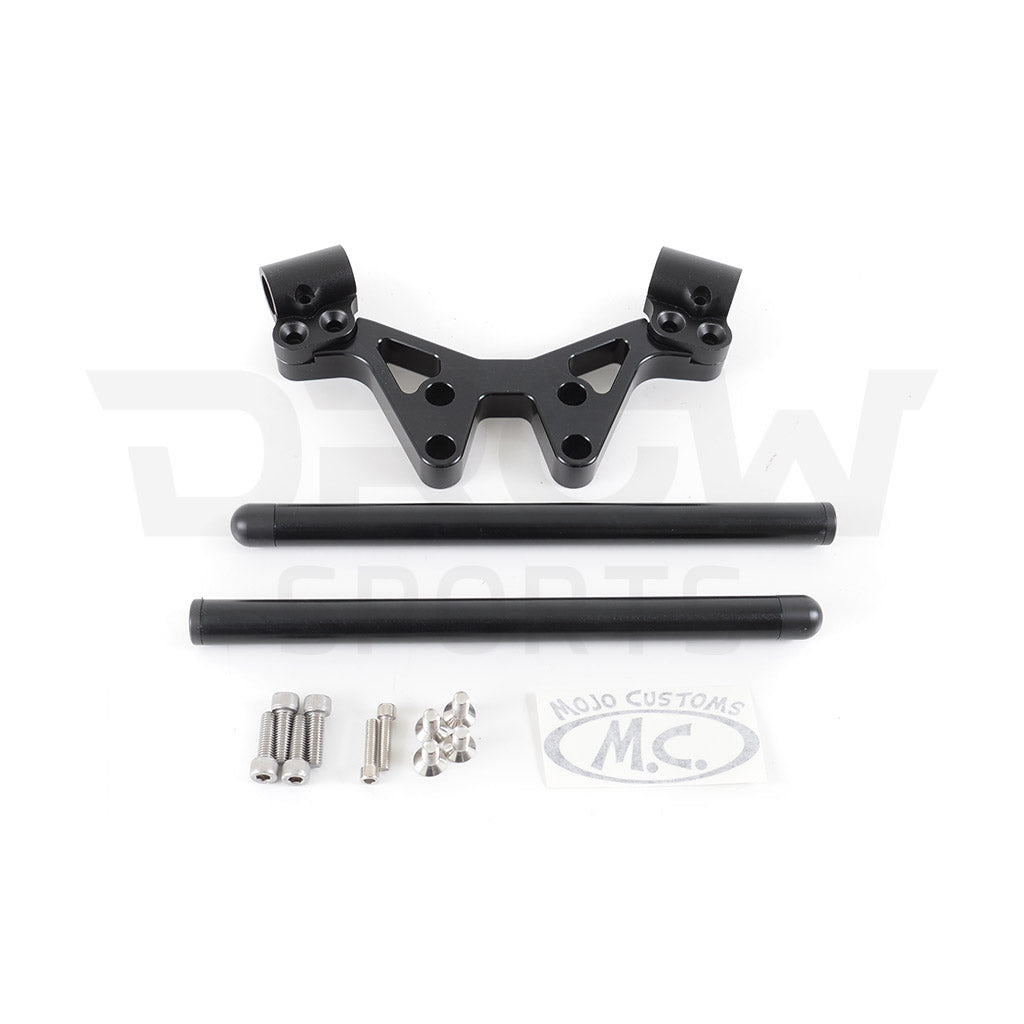 Mojo Customs Kawasaki Z125 Pro CNC Clip-On Handlebar Kit Black