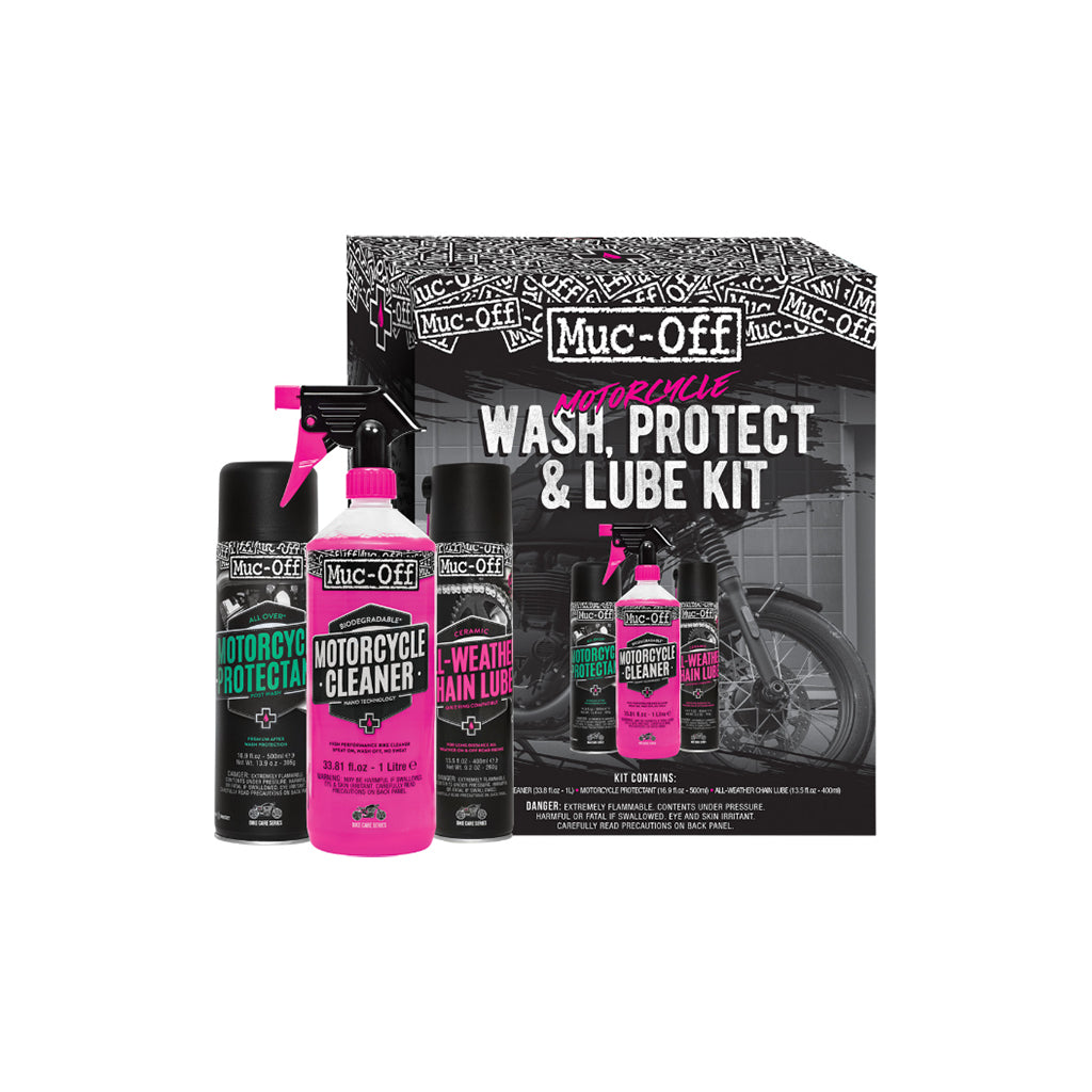 Muc-Off Motorcycle Wash, Protect & Lube Kit