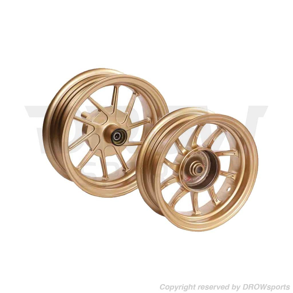 NCY Honda Ruckus Hustler 10" Wheel Set Gold 