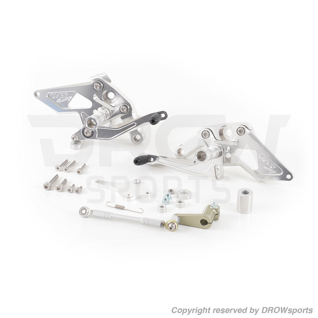 Over Racing Honda Monkey 125 Rearsets - Silver