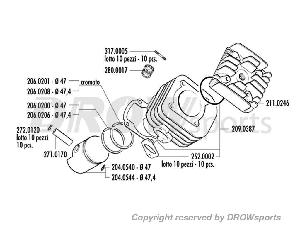 Polini 70cc Corsa Racing Cylinder Kit Yamaha Zuma 50 Horizontal AC 