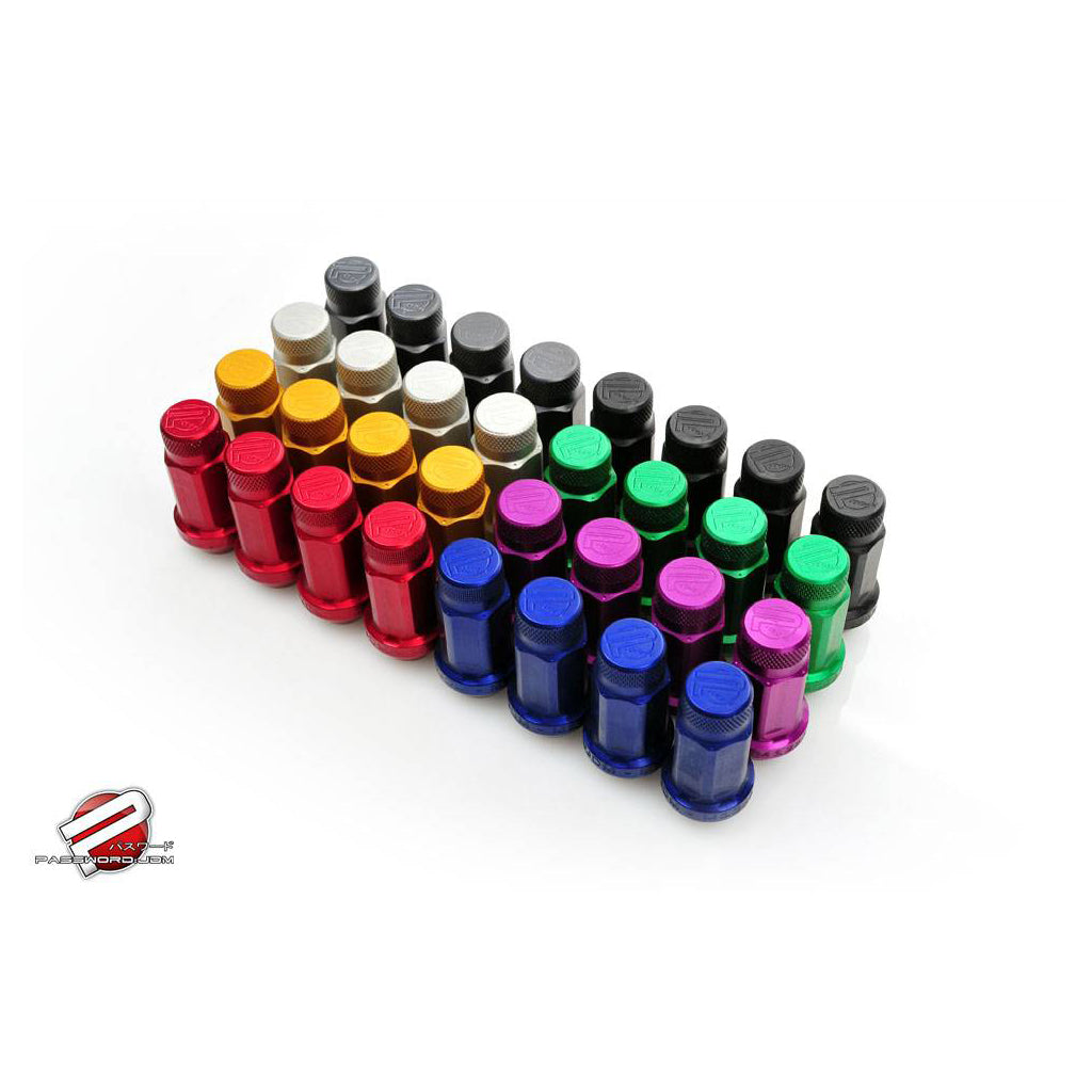 PasswordJDM Black Aluminum Lug Nuts V.2 (M12x1.25)