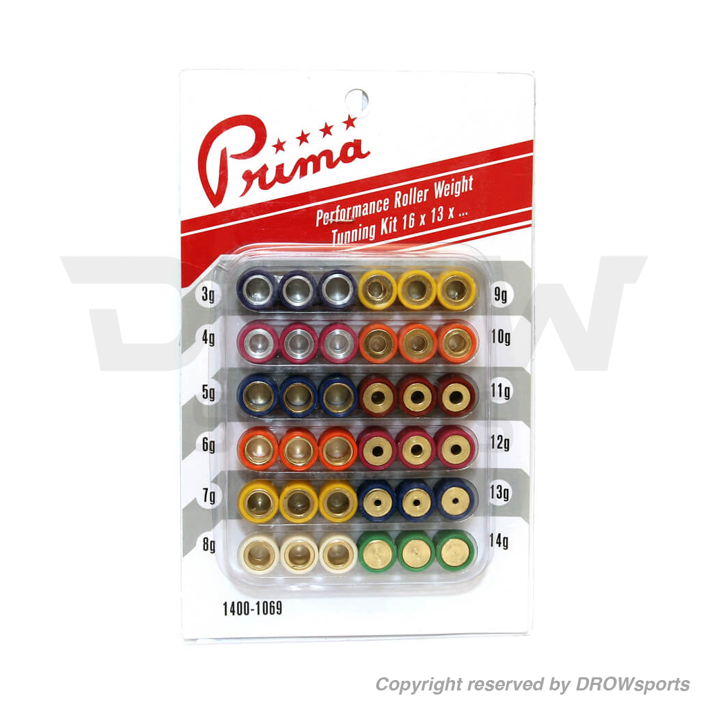 Prima Roller Weights 16x13mm 3g-14g Set 