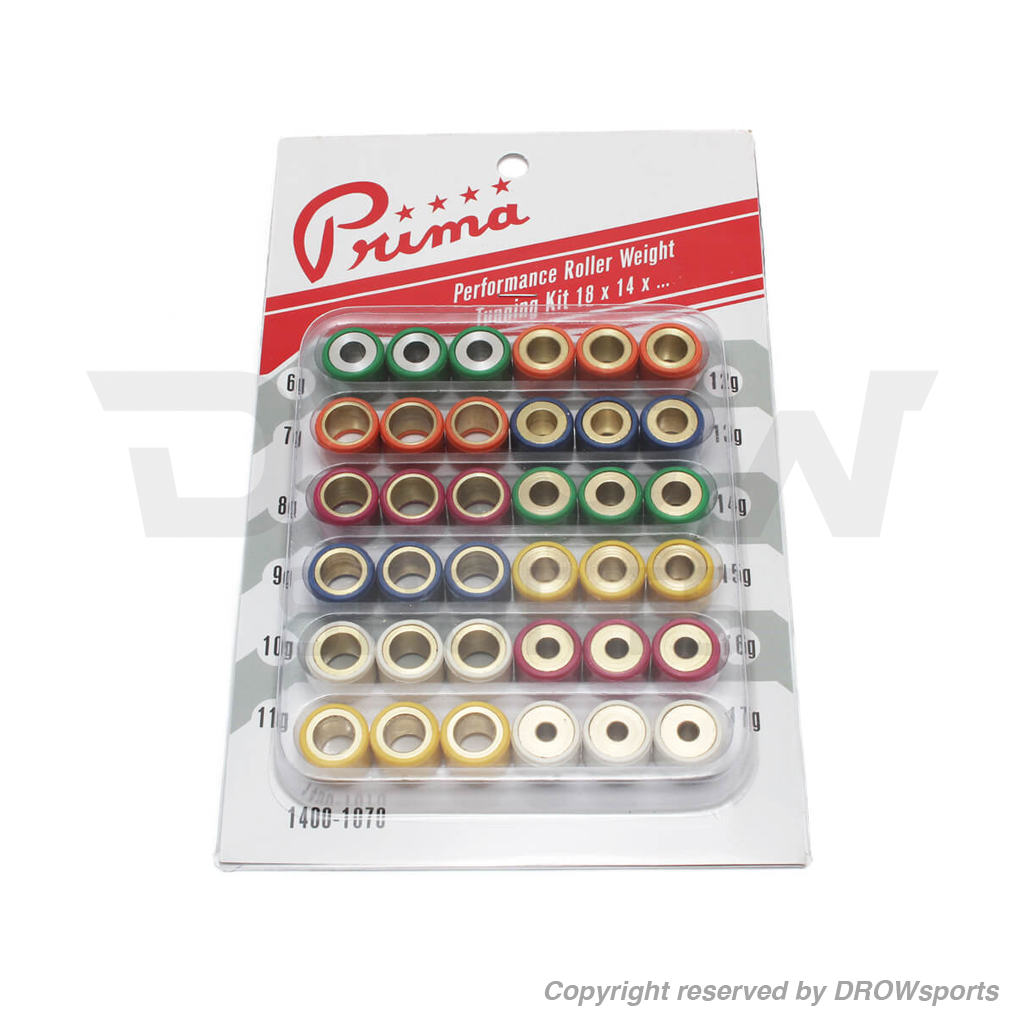 Prima Roller Weights 18x14mm 6g-17g Set 