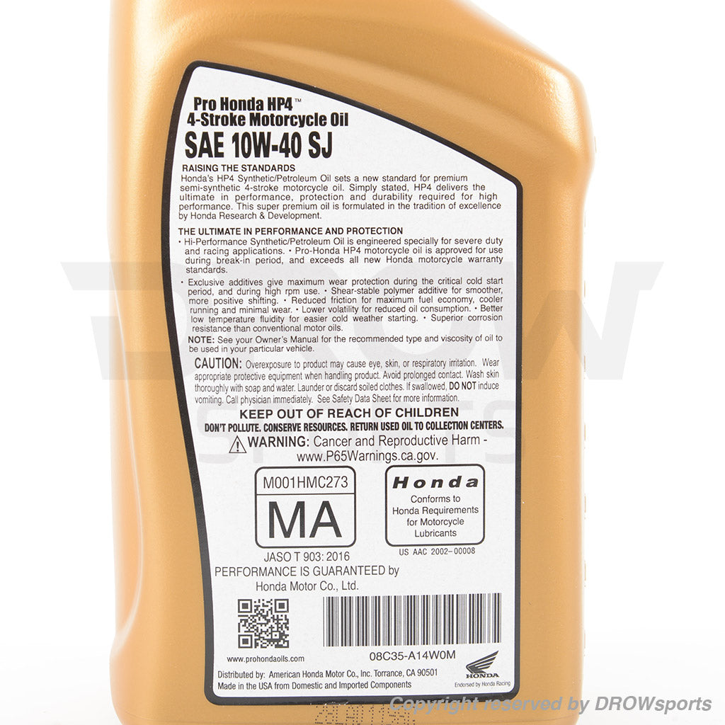 	08C35-A14W0M	HP4 10w40 Oil