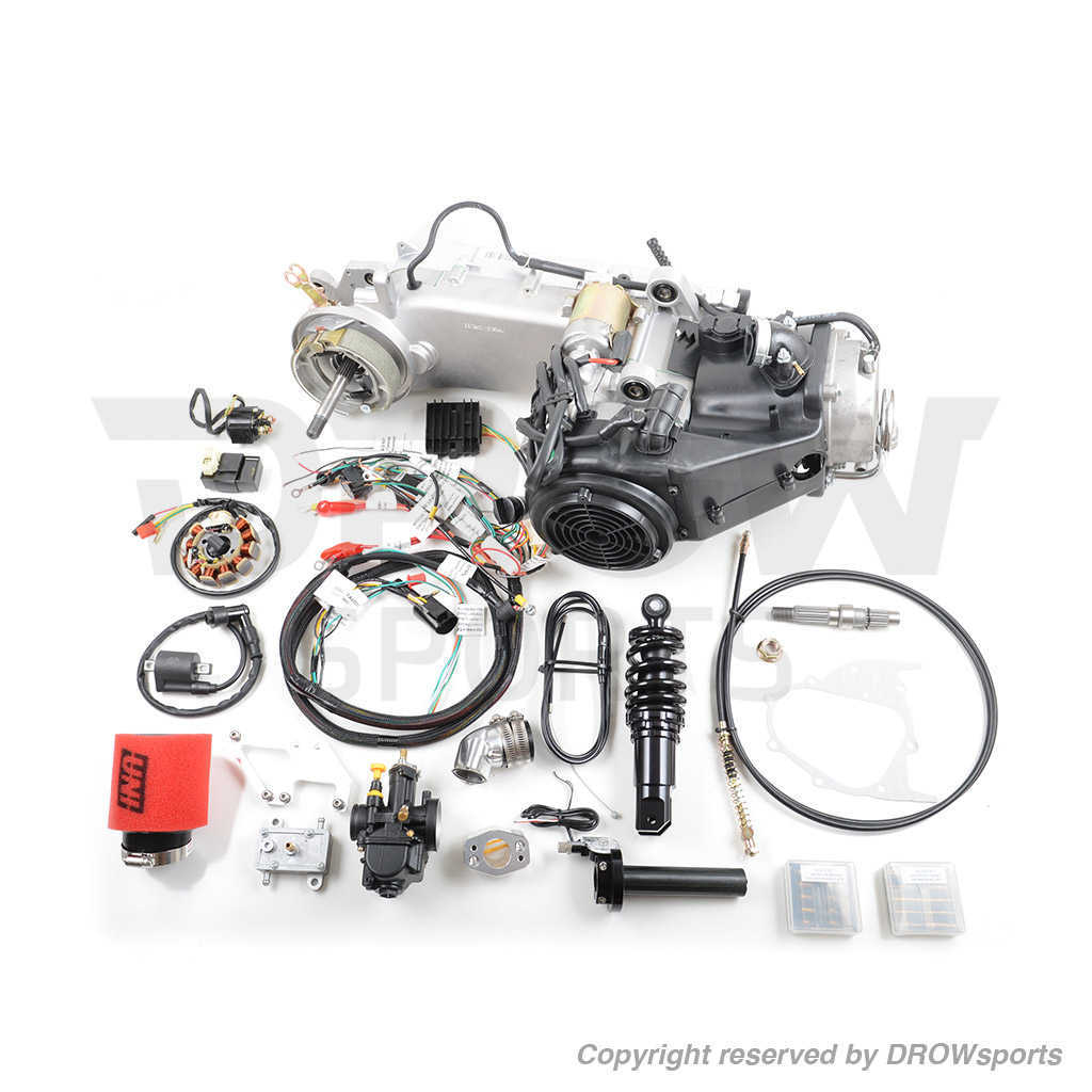 DROWsports Honda Ruckus GY6 Swap Kit for 8 Inch Fatty Tire 