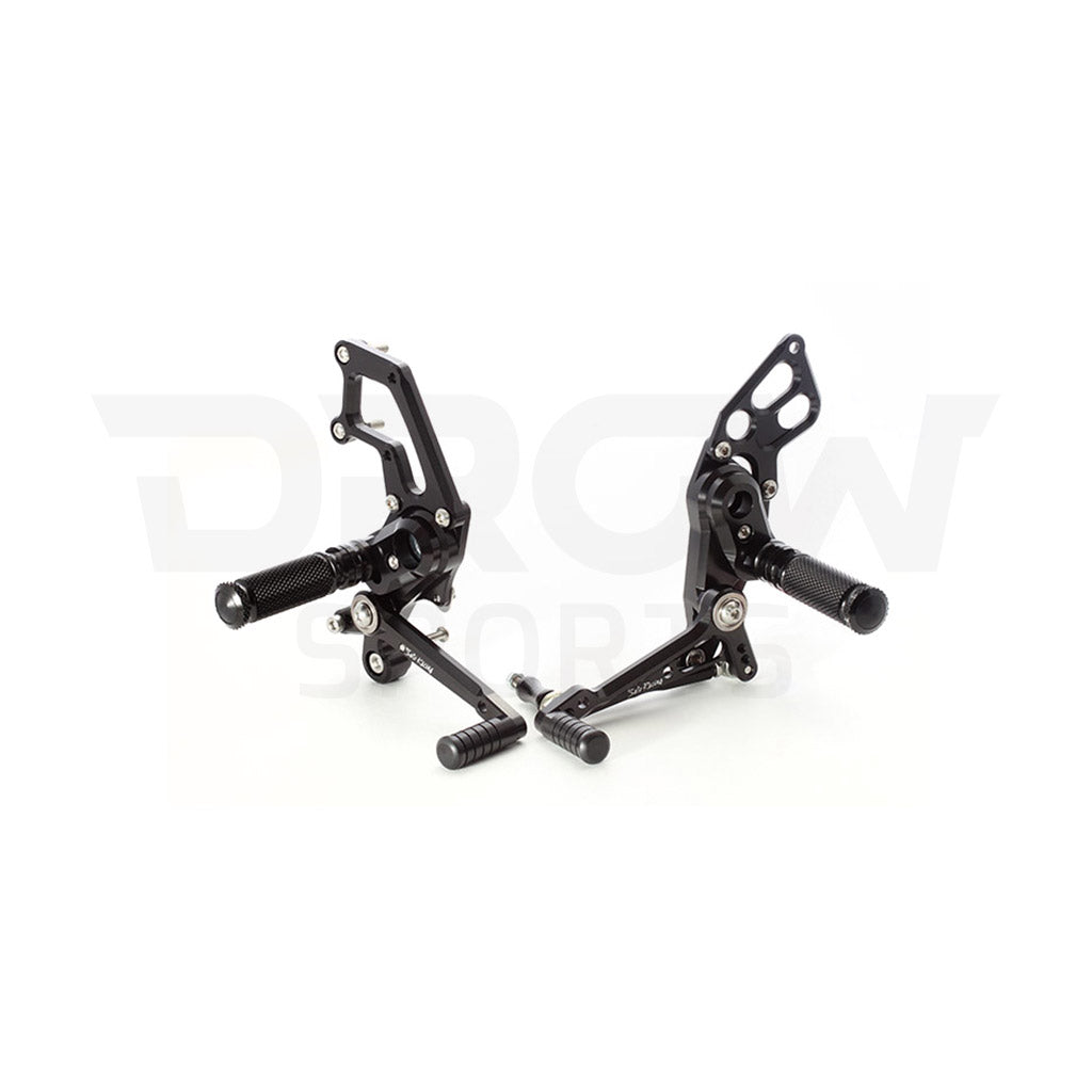 Sato Racing Honda Monkey 125 Rearset in Black Standard Shift