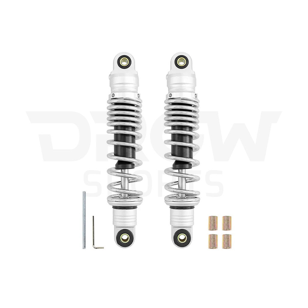 TBparts Honda Monkey 125 Rear Shock Set, 330mm Chrome