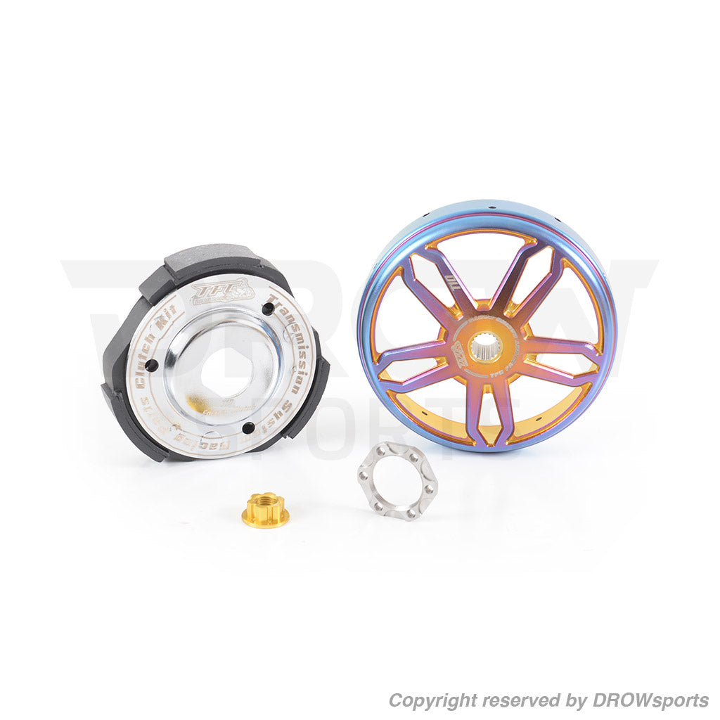 TFC Racing GY6 Clutch Kit with Titanium Plated Star Clutch Bell