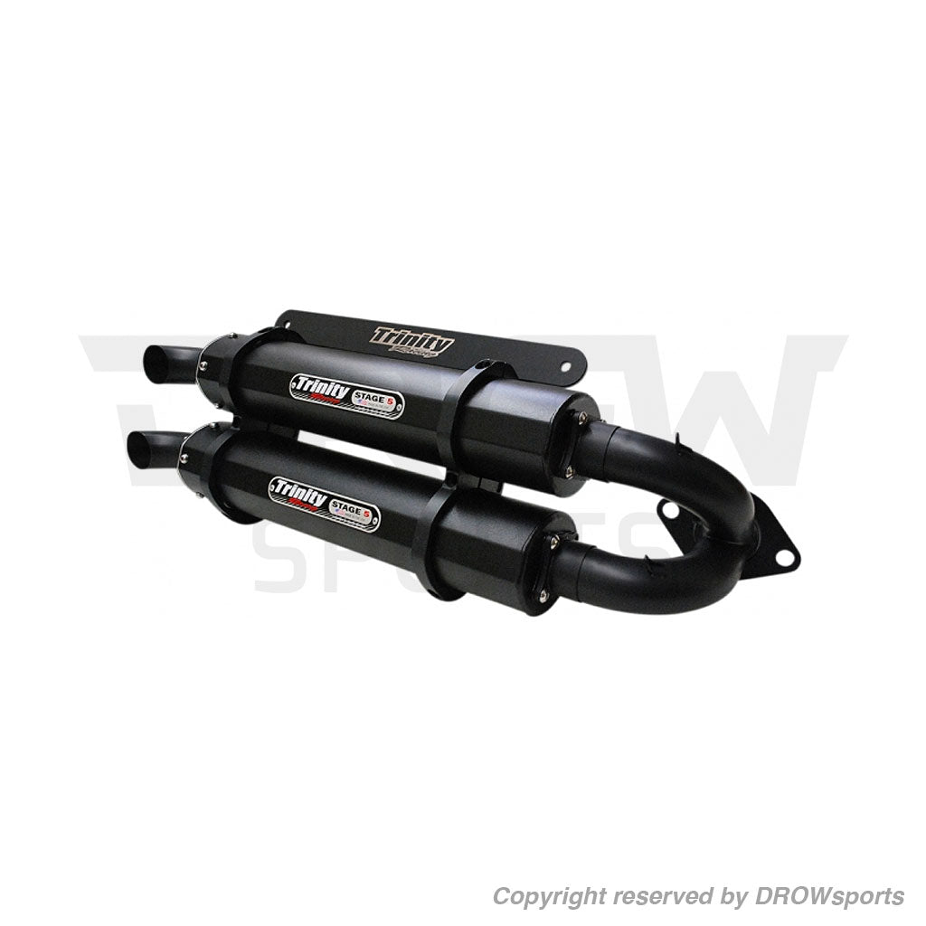 Trinity Racing Cerakote Dual Slip-On Exhaust Polaris RZR XP 1000 