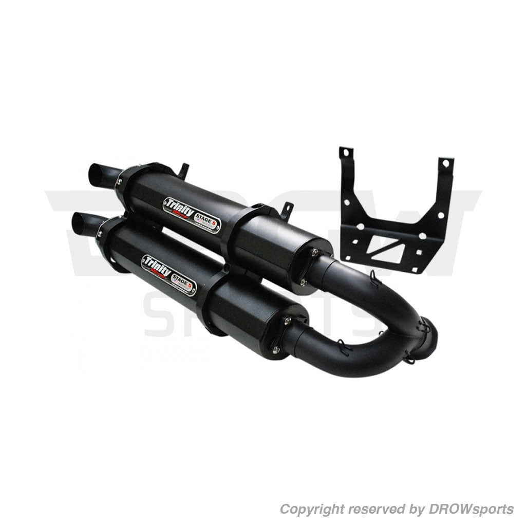 Trinity Racing Cerakote Dual Slip-On Exhaust Can-Am Maverick X3 