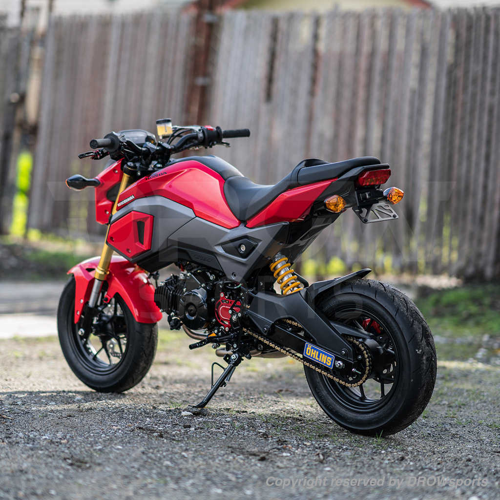 Vagabond Honda Grom SF rear fender delete with turn signals
