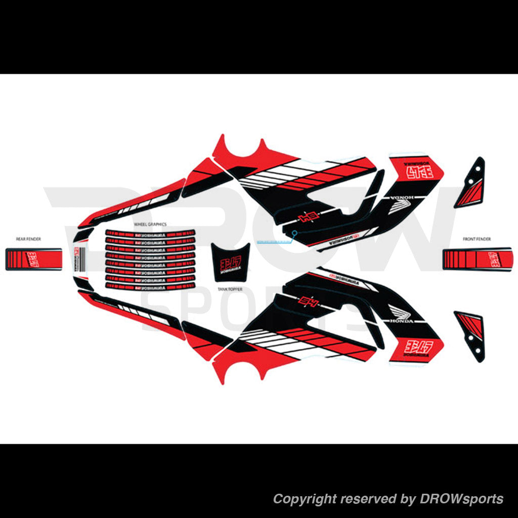 Yoshimura Honda Grom Graphic Kit - Black (14'-15')
