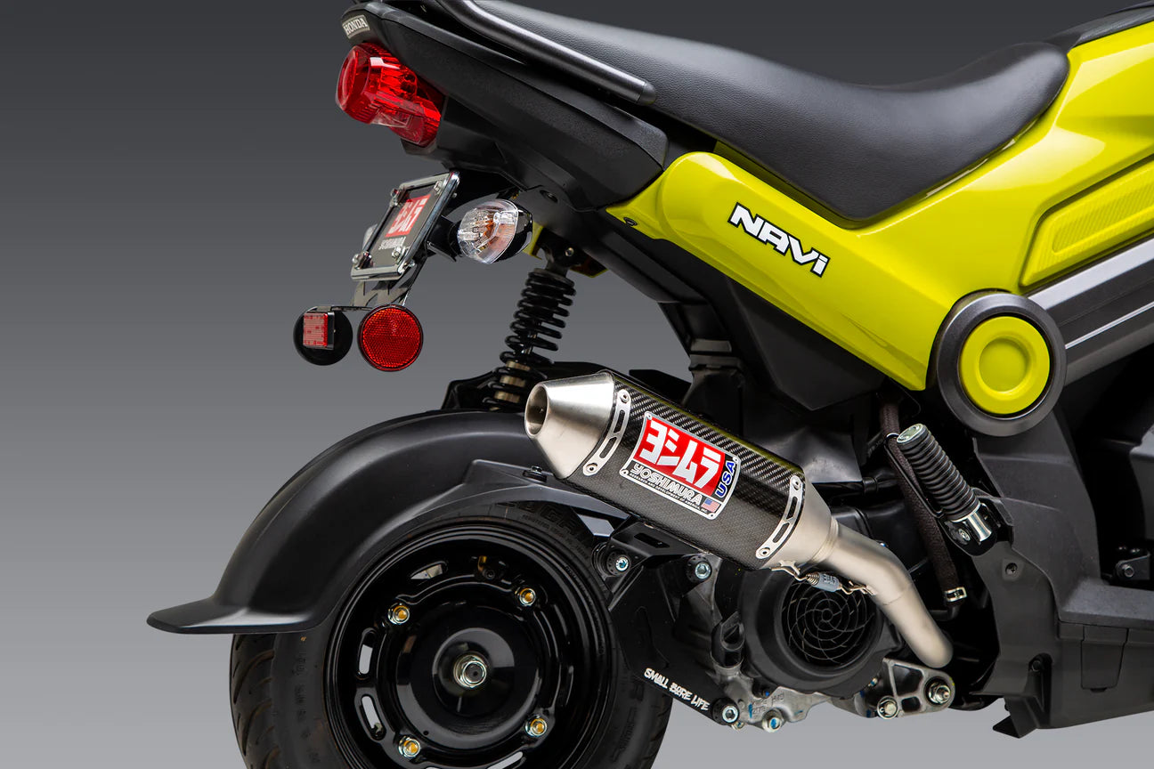 Yoshimura Race Mini RS-2 Works Finish Stainless Full System with Carbon Muffler- Honda Navi 110 2022