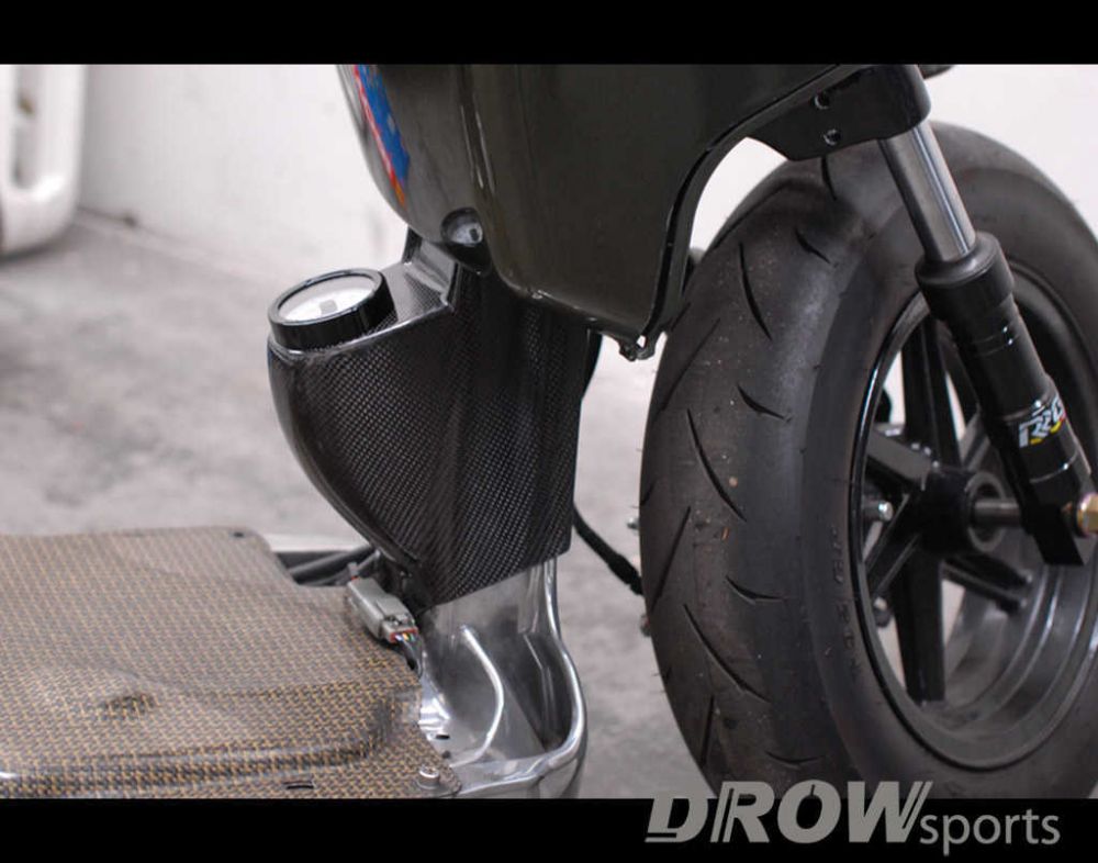 KeNalu XTuf wiki74 パドル カーボン製 青　アジャスタブル Carbon Fiber Gauge Pod | Honda Ruckus | DROWsports